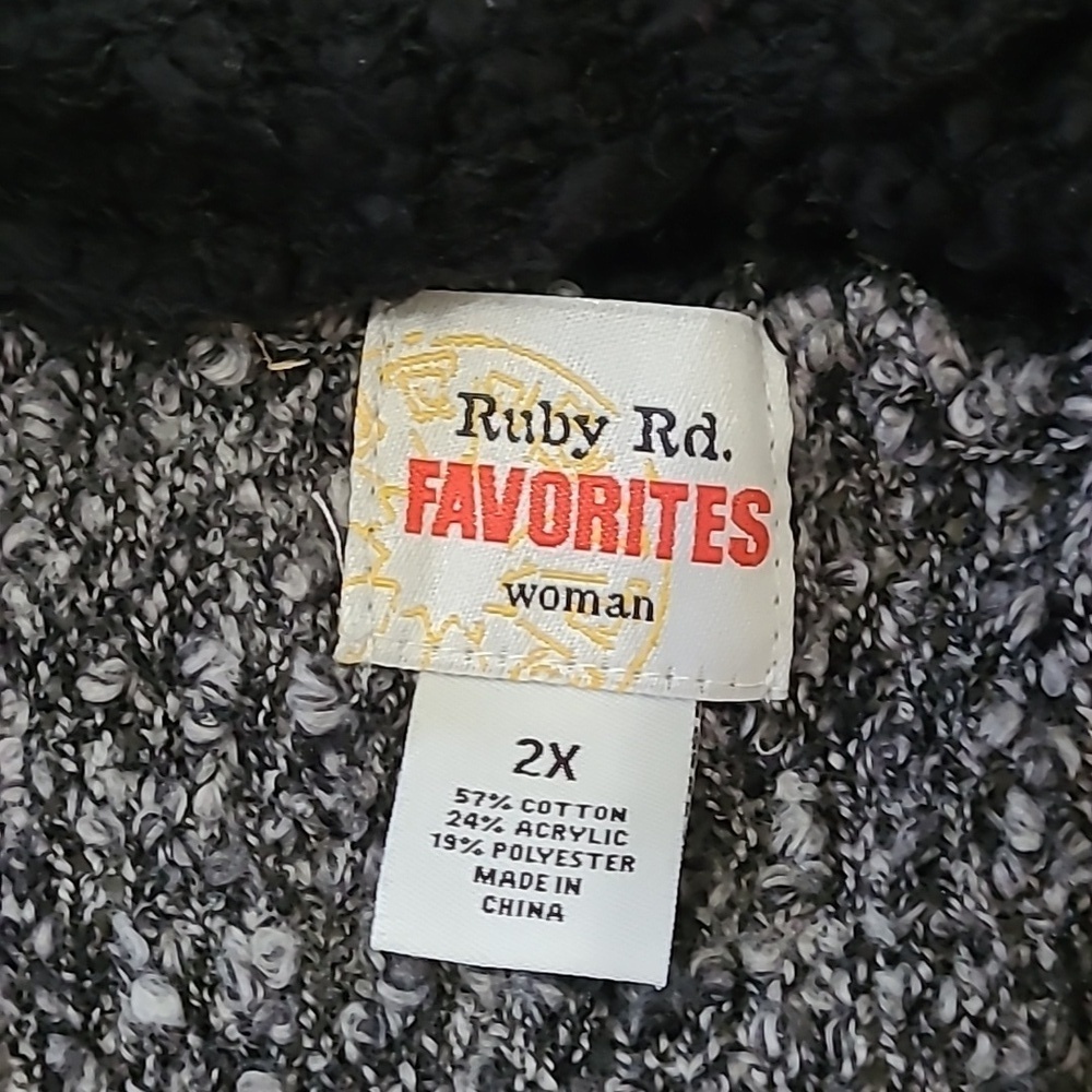 Ruby Rd open drape front sweater/wrap size 2X - Picture 3 of 5